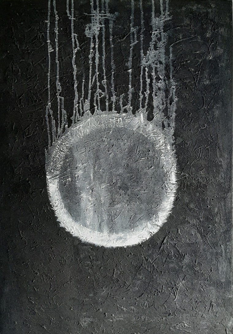 Round abstract painting used as the cover of Ontological Thoughts